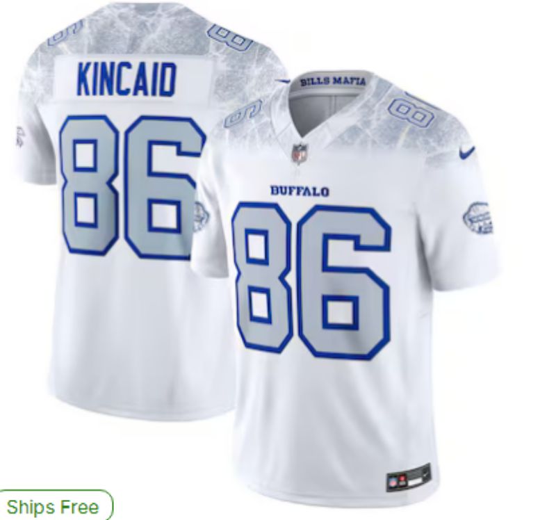 Men Buffalo Bills #86 Kincaid Nike White 2025 Rivalries Collection Limited NFL Jersey